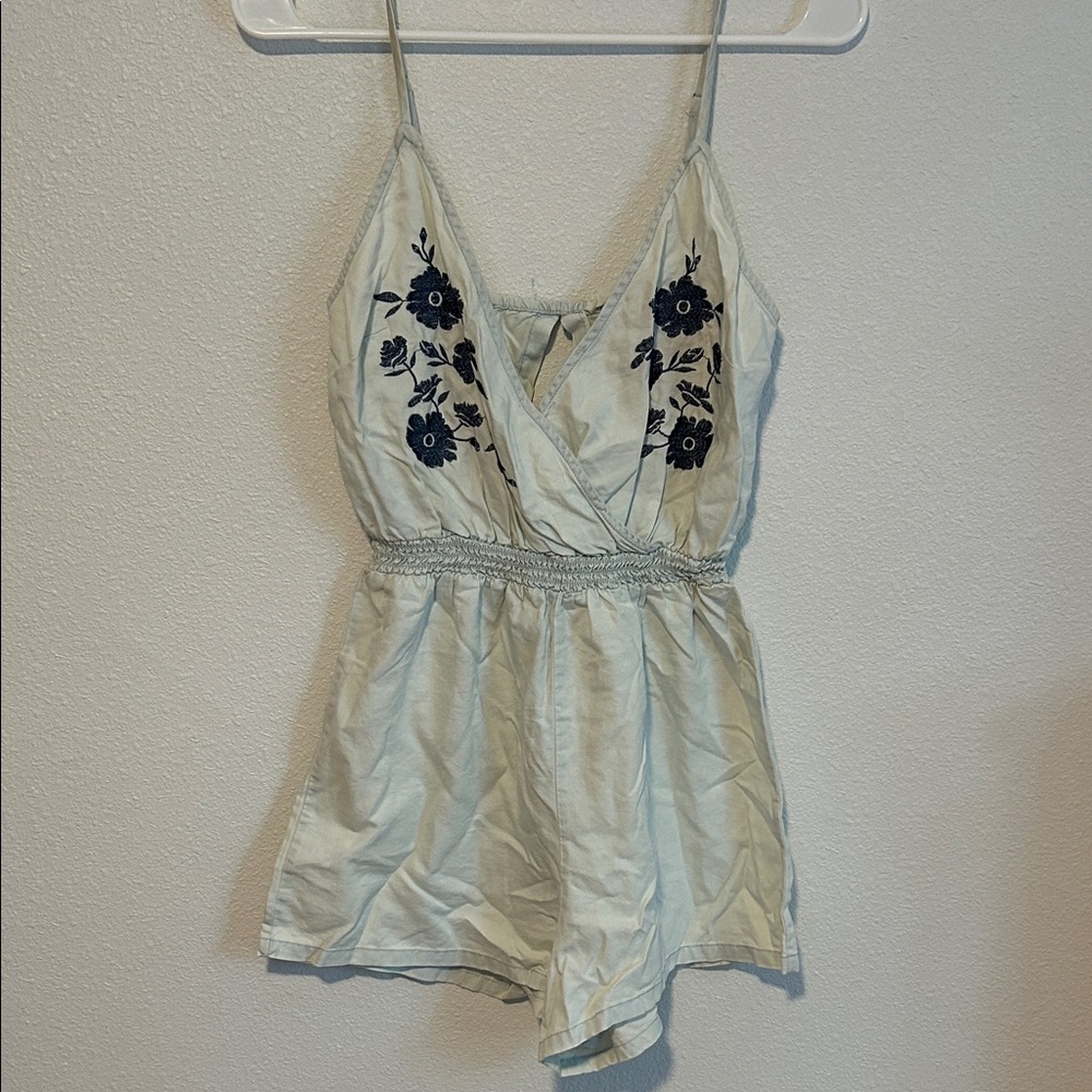Floral Embroidered Romper